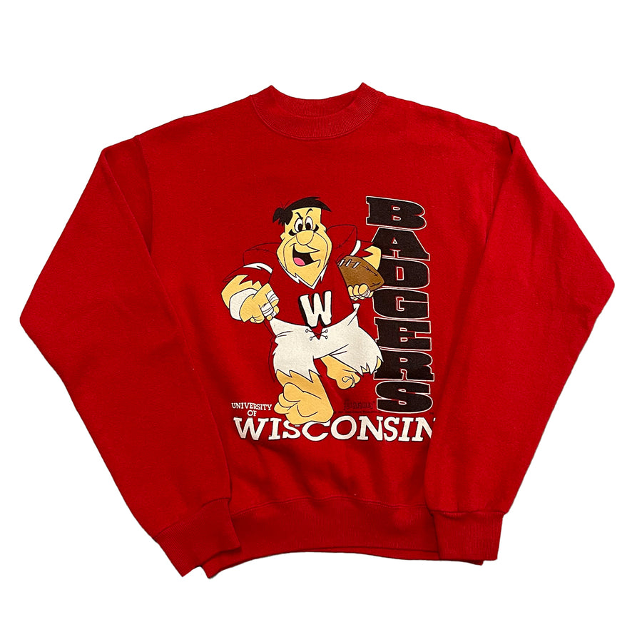 Vintage 1994 The Flintstone Wisconsin Badgers Crewneck Sweater XS