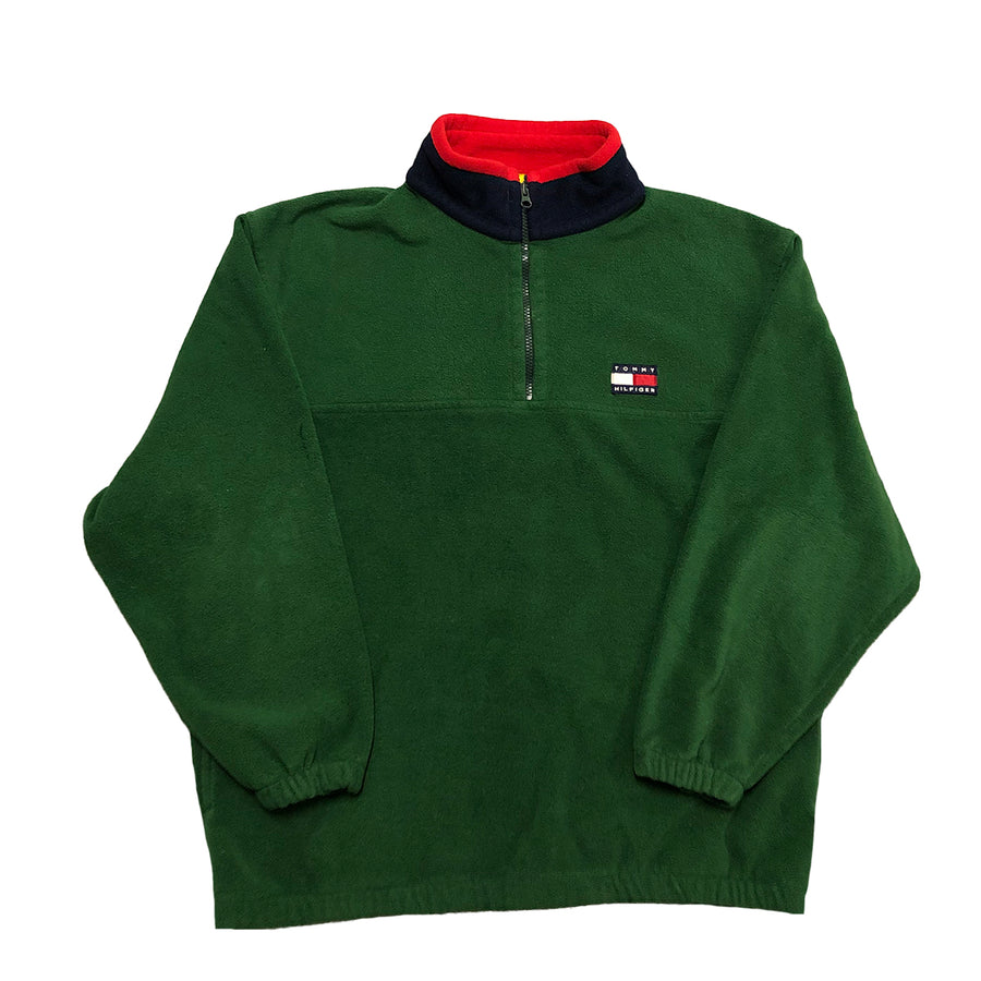 Vintage Tommy Hilfiger Fleece Half Zip Sweater M