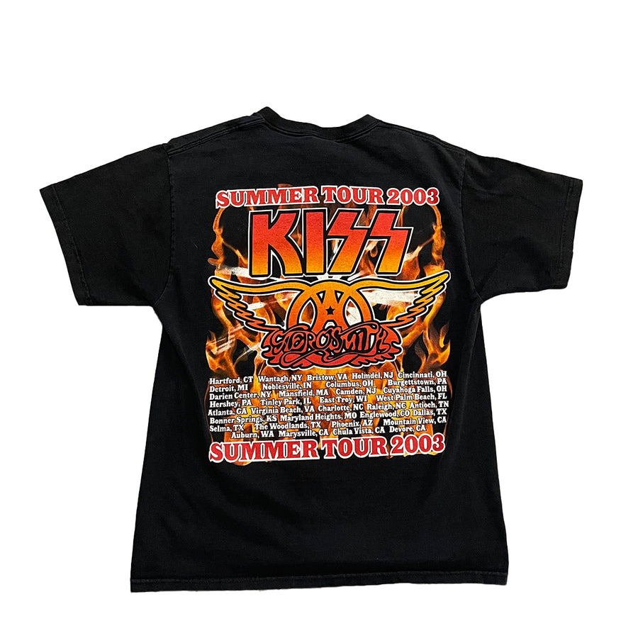 2003 Kiss & Aerosmtih Concert Summer Tour Tee L
