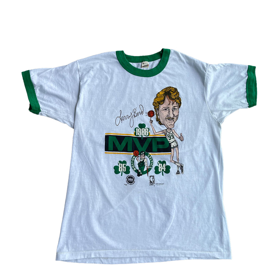 Vintage 1986 Boston Celtics MVP Larry Bird Tee XL