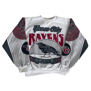 Vintage 90s Yazoo City Ravens Crewneck Sweater L