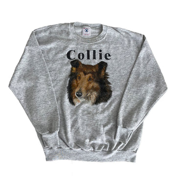 Vintage Collie Dog Sweater XL