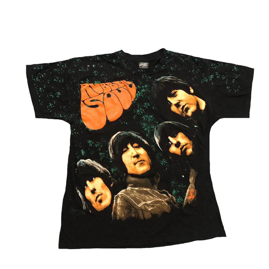 Vintage 90s The Beatles Rubber Soul All Over Print Tee XL