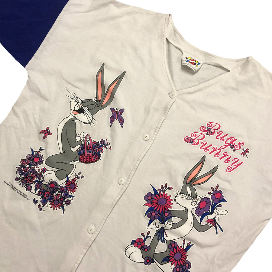 Vintage 90s Bugs Bunny Looney Tunes Jersey L