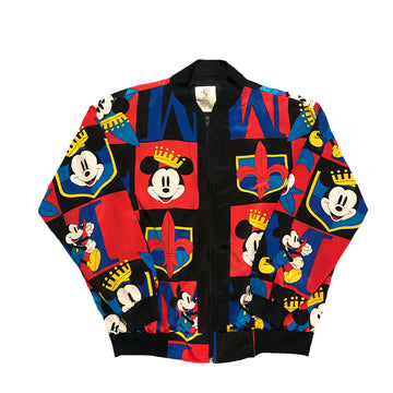Vintage 90s Mickey Mouse Silk Bomber Jacket S
