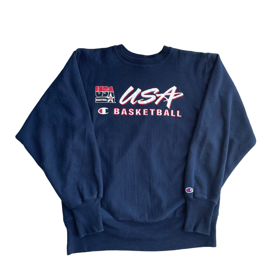 Vintage Champion USA Basketball Crewneck Sweater L