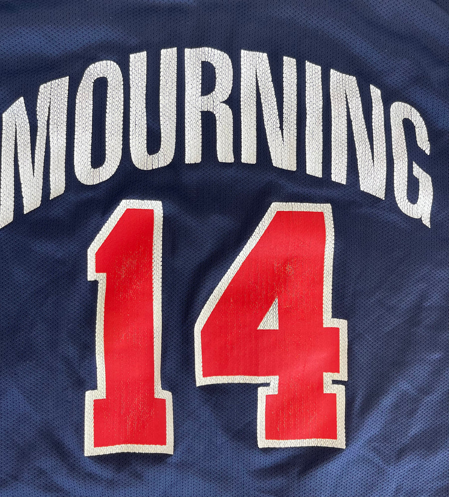 Vintage Champion Team USA Basketball Alonzo Mourning Jersey XL