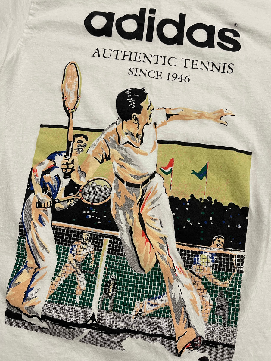 Vintage 90s Adidas Tennis Tee L