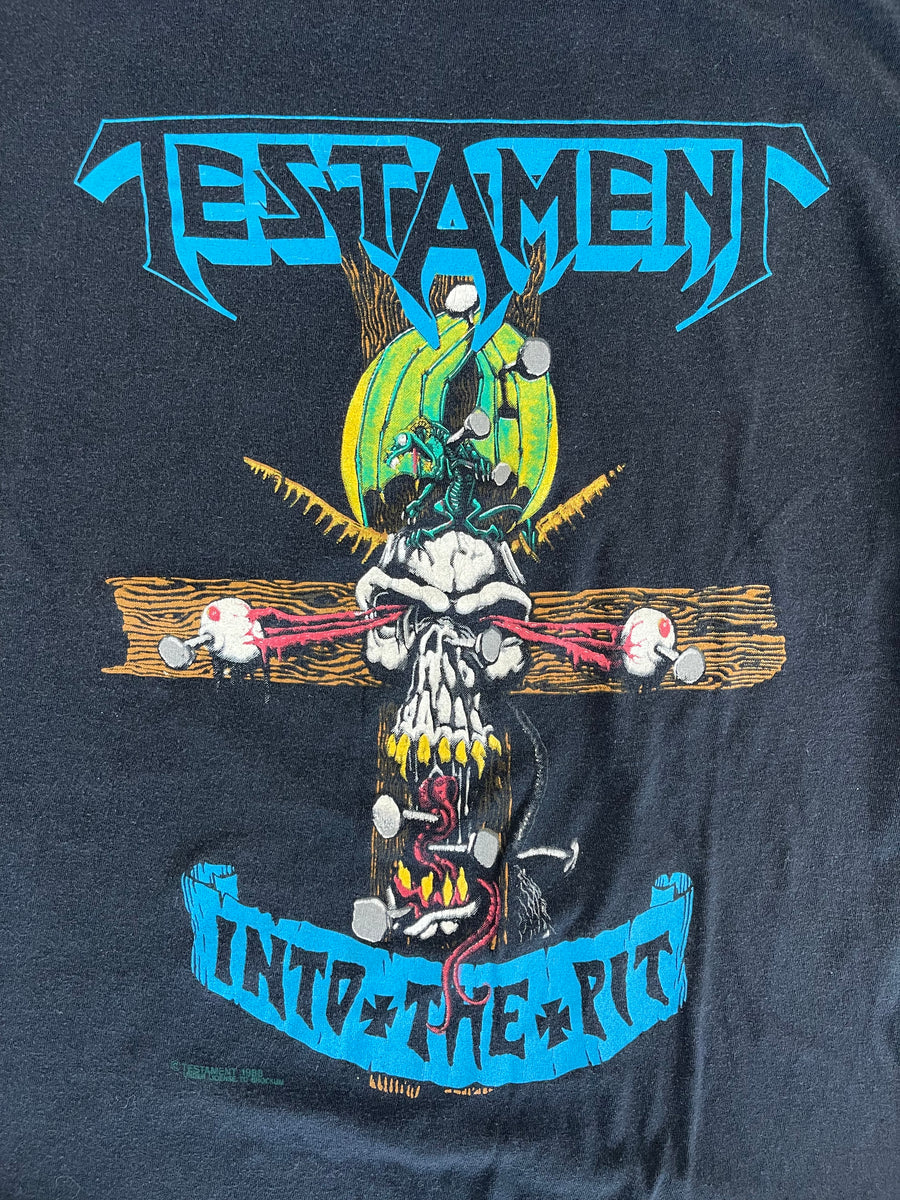 Vintage 1989 Practice What You Preach Testament Intro The Pit Tee XL