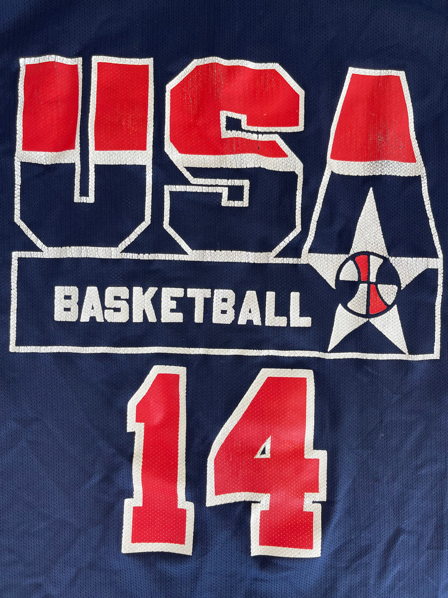 Vintage Champion Team USA Basketball Alonzo Mourning Jersey XL