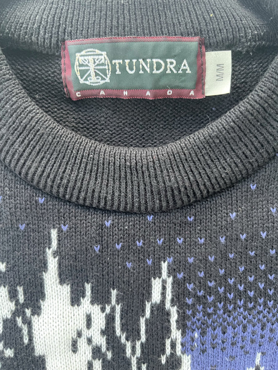 Vintage Tundra Wildlife Crewneck Sweater M