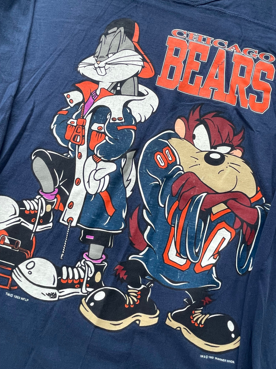 Vintage 1993 Looney Tunes Chicago Bears Sweatshirt Jersey L
