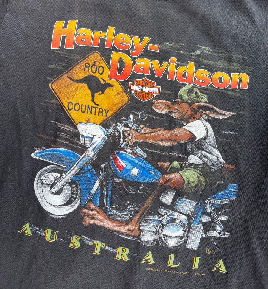 Vintage 1992 Harley Davidson Australia Too Country Tee S