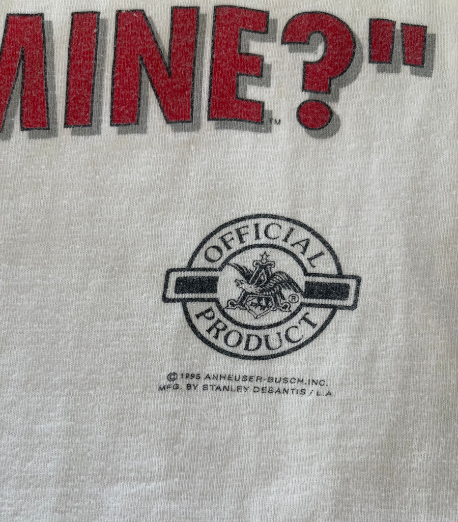 Vintage 1995 Budweiser You Pad or Mine Tee XL