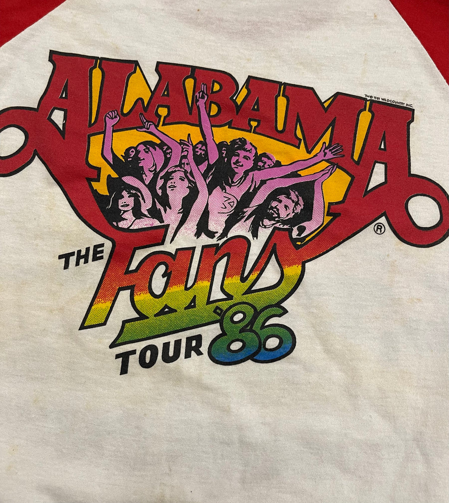 Rare Vintage 1986 ALABAMA The Fans Tour Sweatshirt L