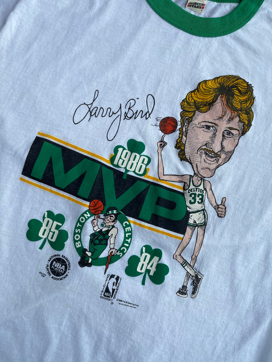 Vintage 1986 Boston Celtics MVP Larry Bird Tee XL