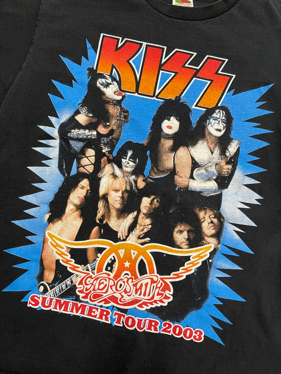 2003 Kiss & Aerosmtih Concert Summer Tour Tee L