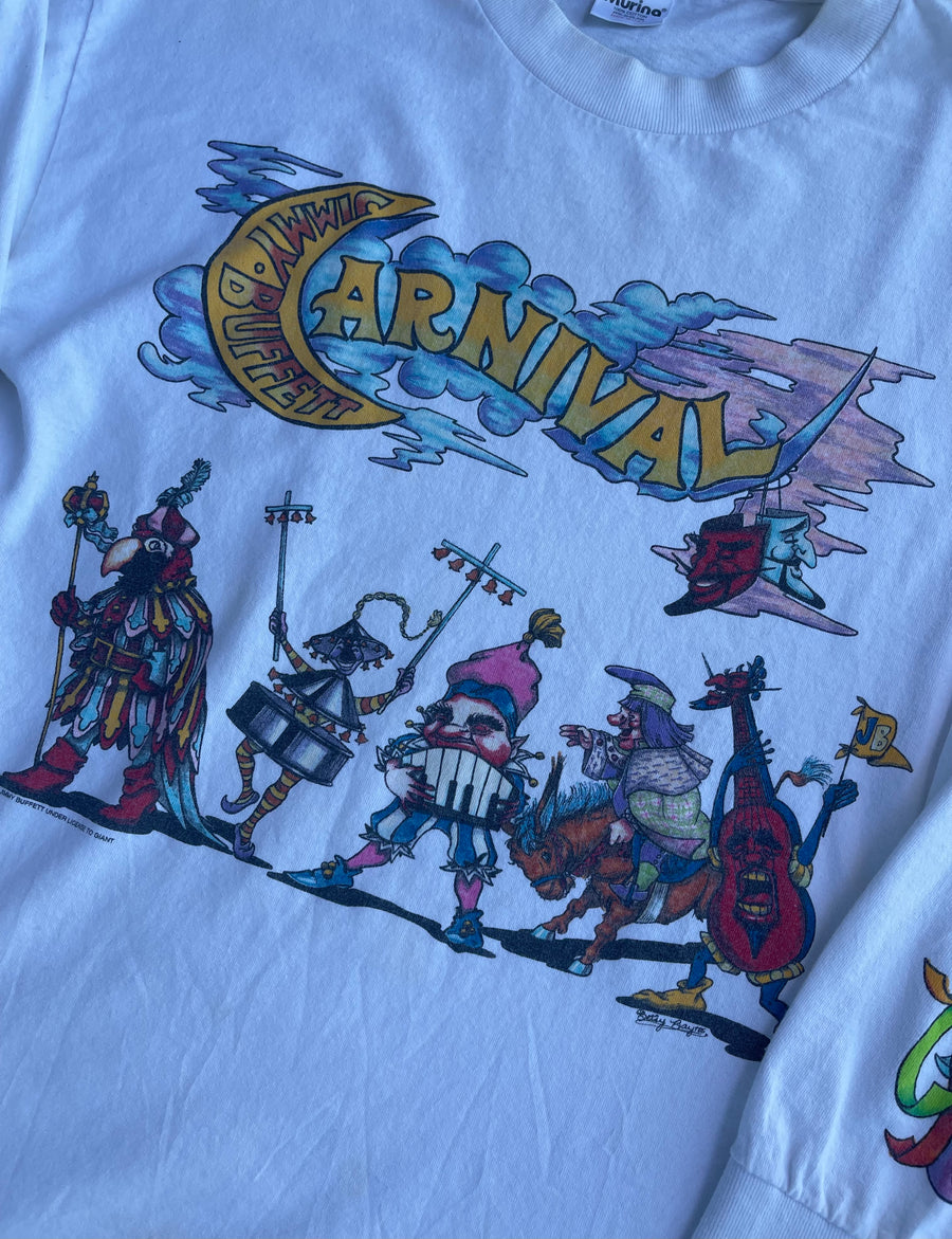 Vintage 1998 Jimmy Buffett Carnival Tour Long Sleeve Sweatshirt L