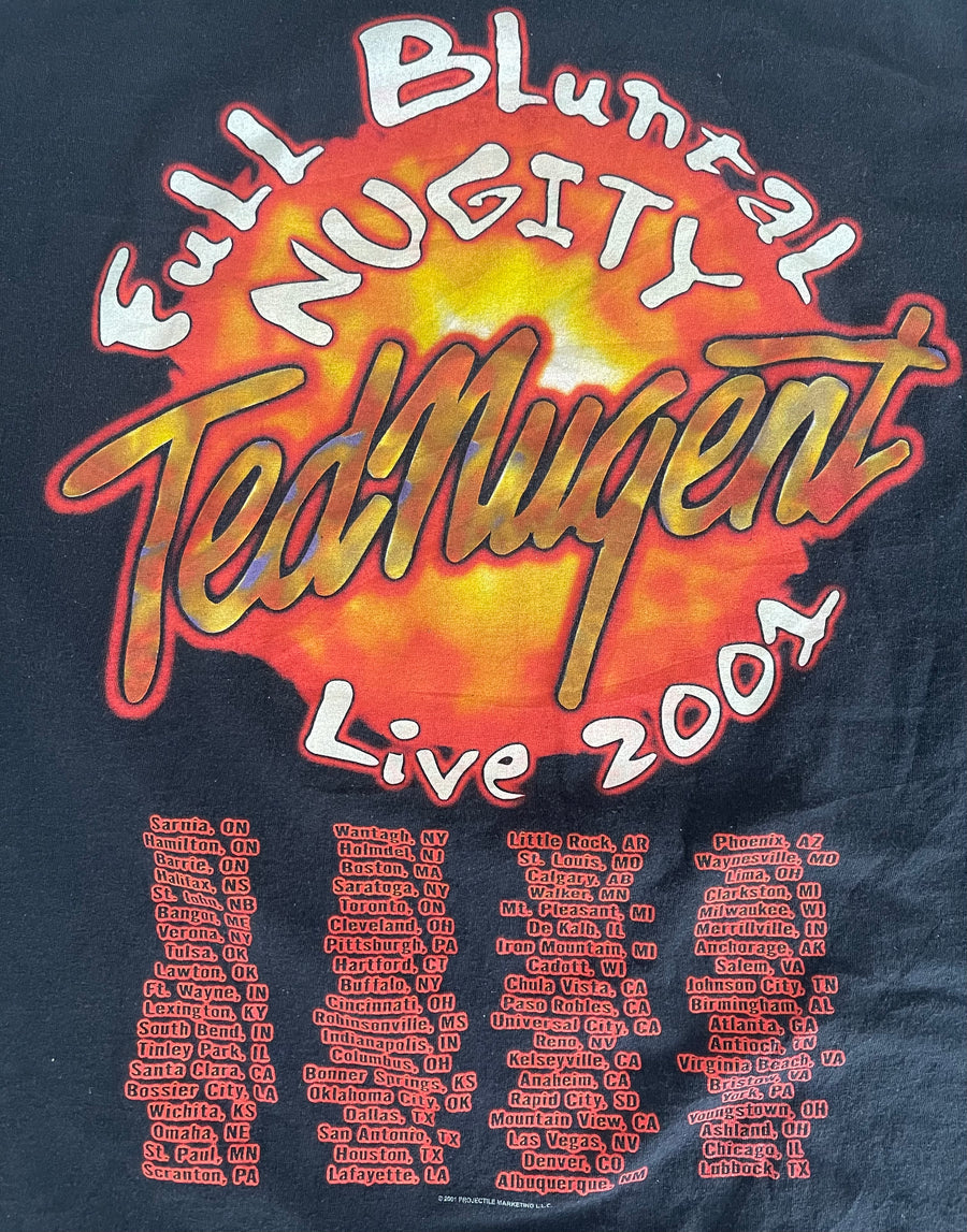 Vintage 2001 Ted Nugent Concert Tour Tee XL