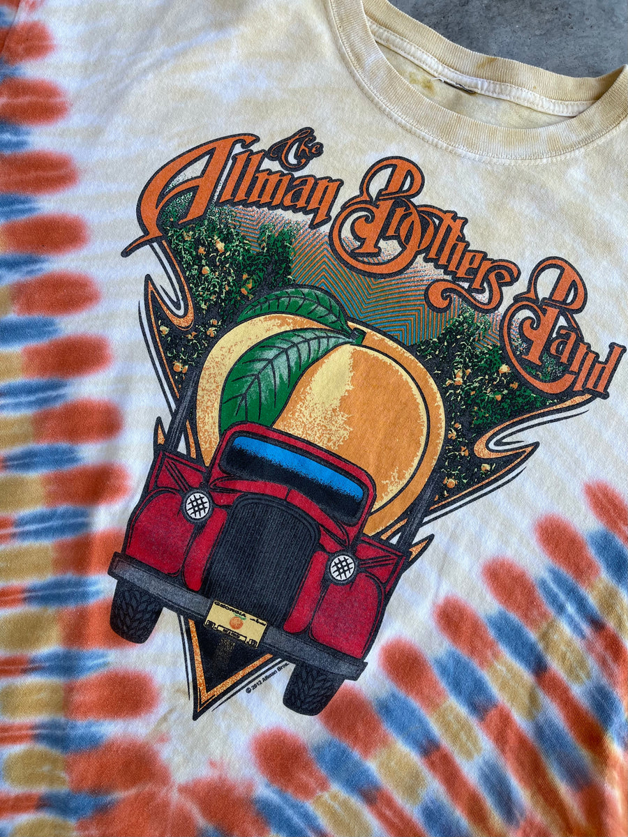 Vintage Allman Brothers Band Tie Dye Peach Truck Tour Tee XL