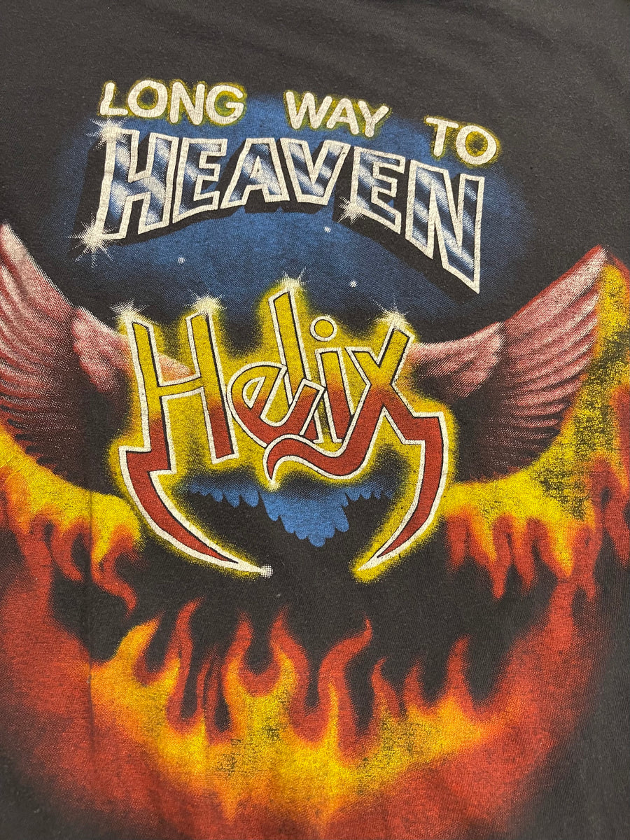 Rare Vintage 1985 Helix Long Way To Heaven Tee S