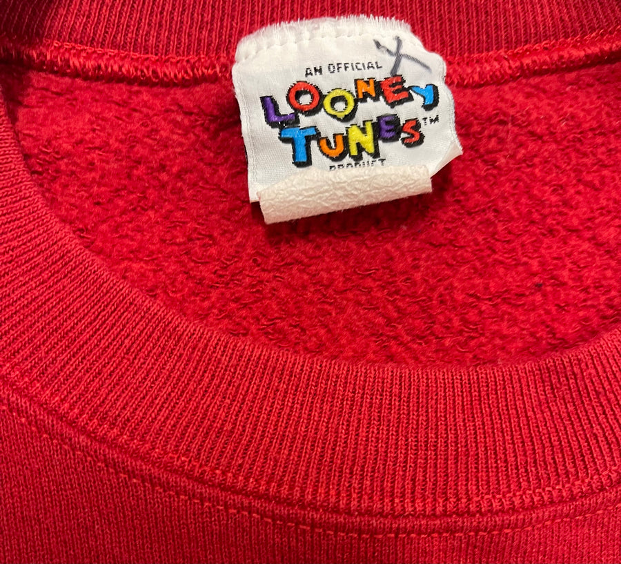 Vintage 1995 Looney Tunes Christmas Crewneck Sweater L