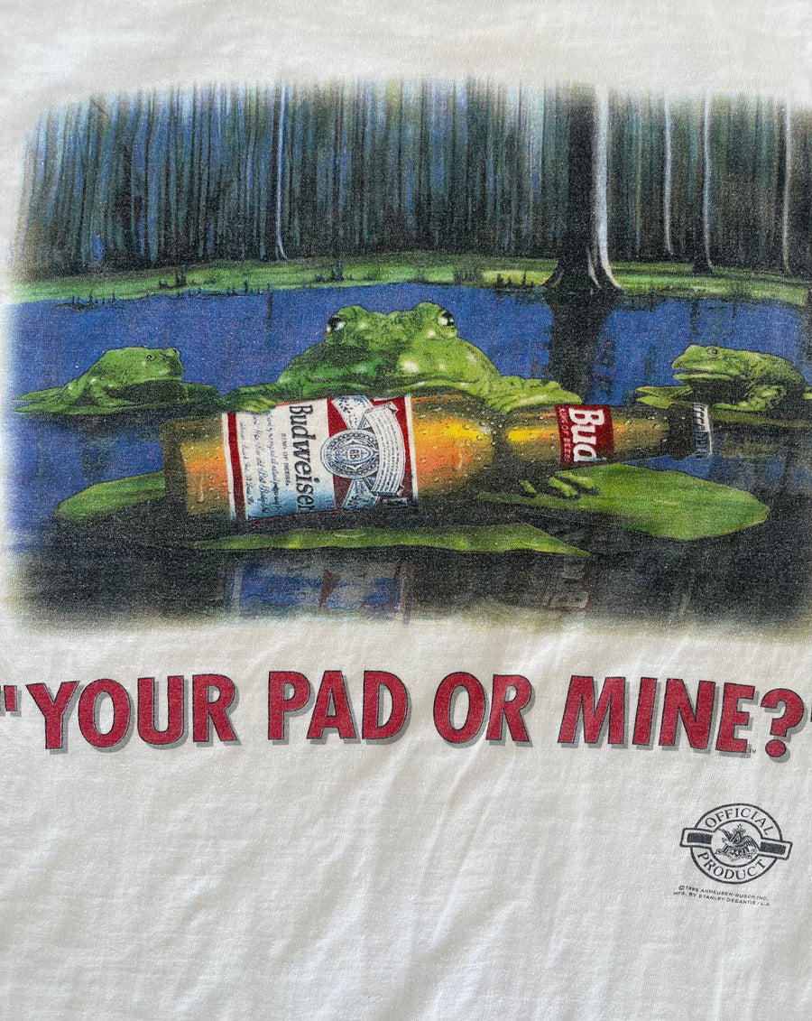 Vintage 1995 Budweiser You Pad or Mine Tee XL