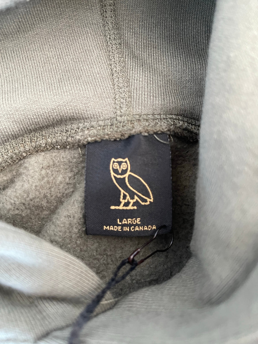 OVO Octobers Very Own Gold Owl Pullover Hoodie L NWT