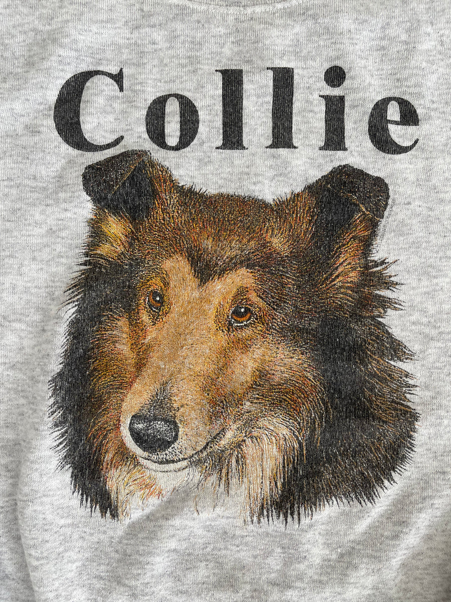 Vintage Collie Dog Sweater XL