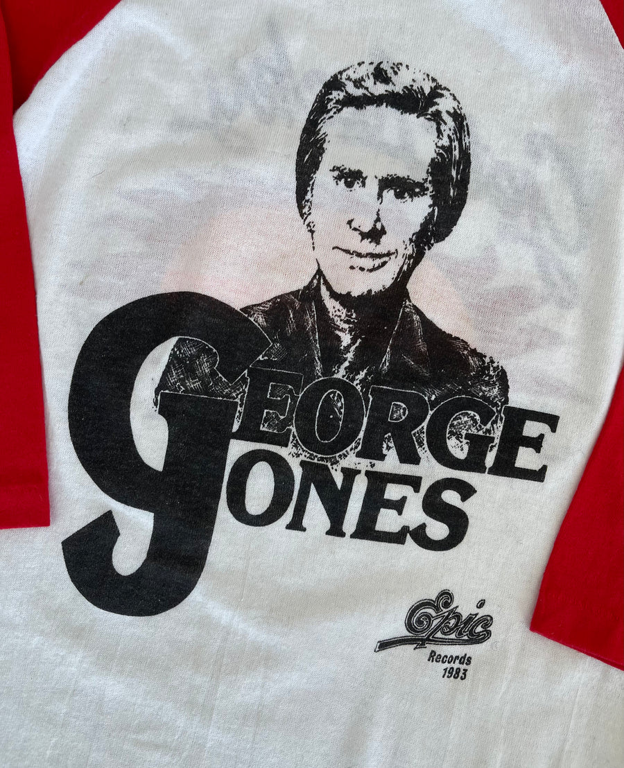 Rare Vintage 1983 George Jones Quarter Sleeve Tee S