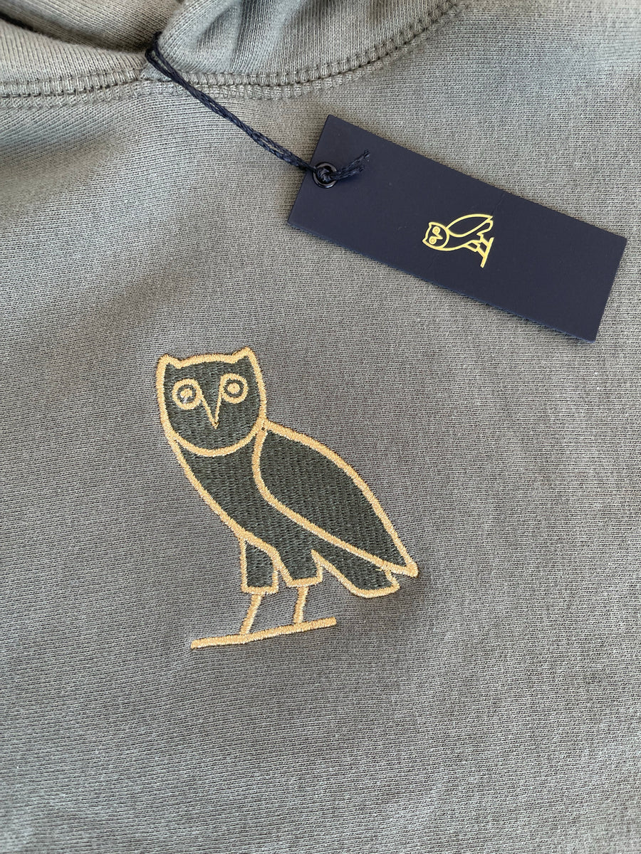 OVO Octobers Very Own Gold Owl Pullover Hoodie L NWT