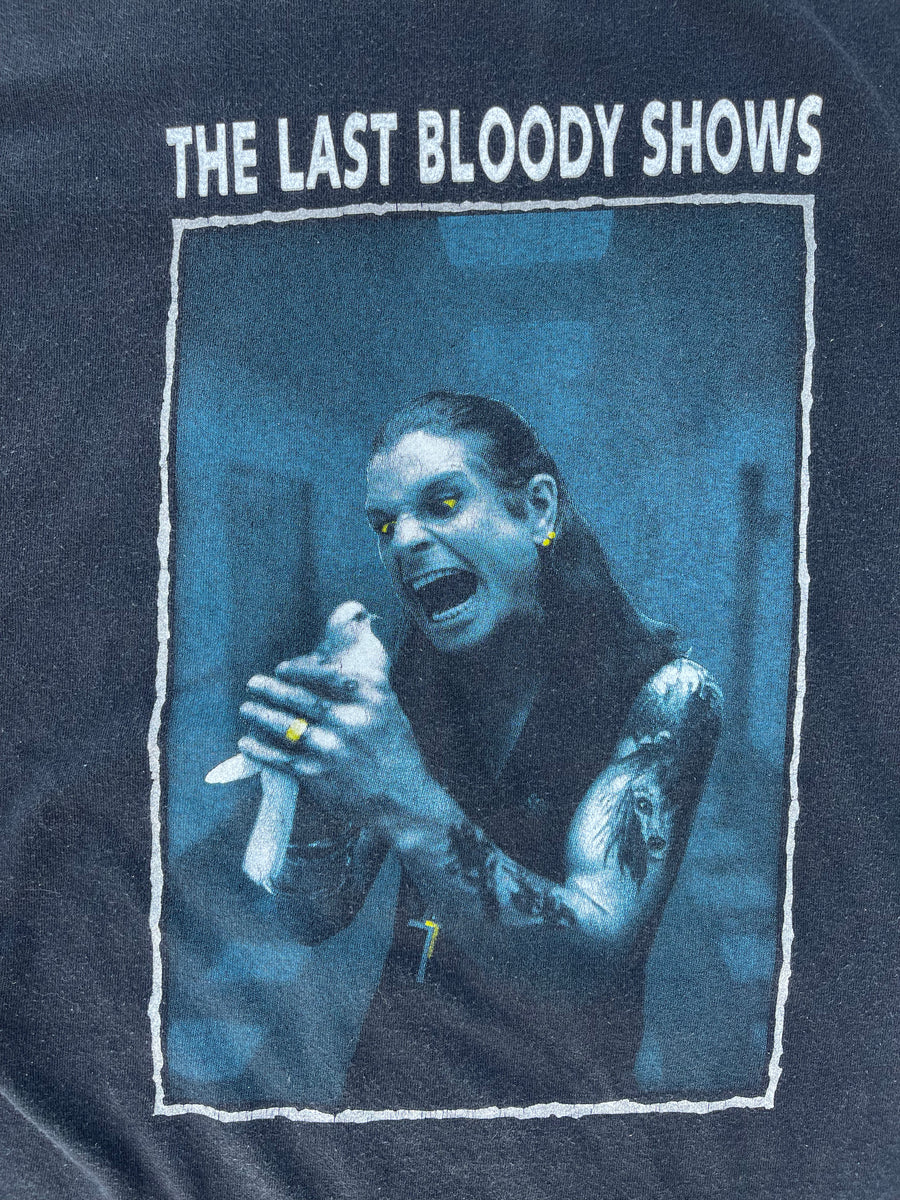 Vintage 90s Ozzy Osbourne The Last Bloody Shows Tee XL