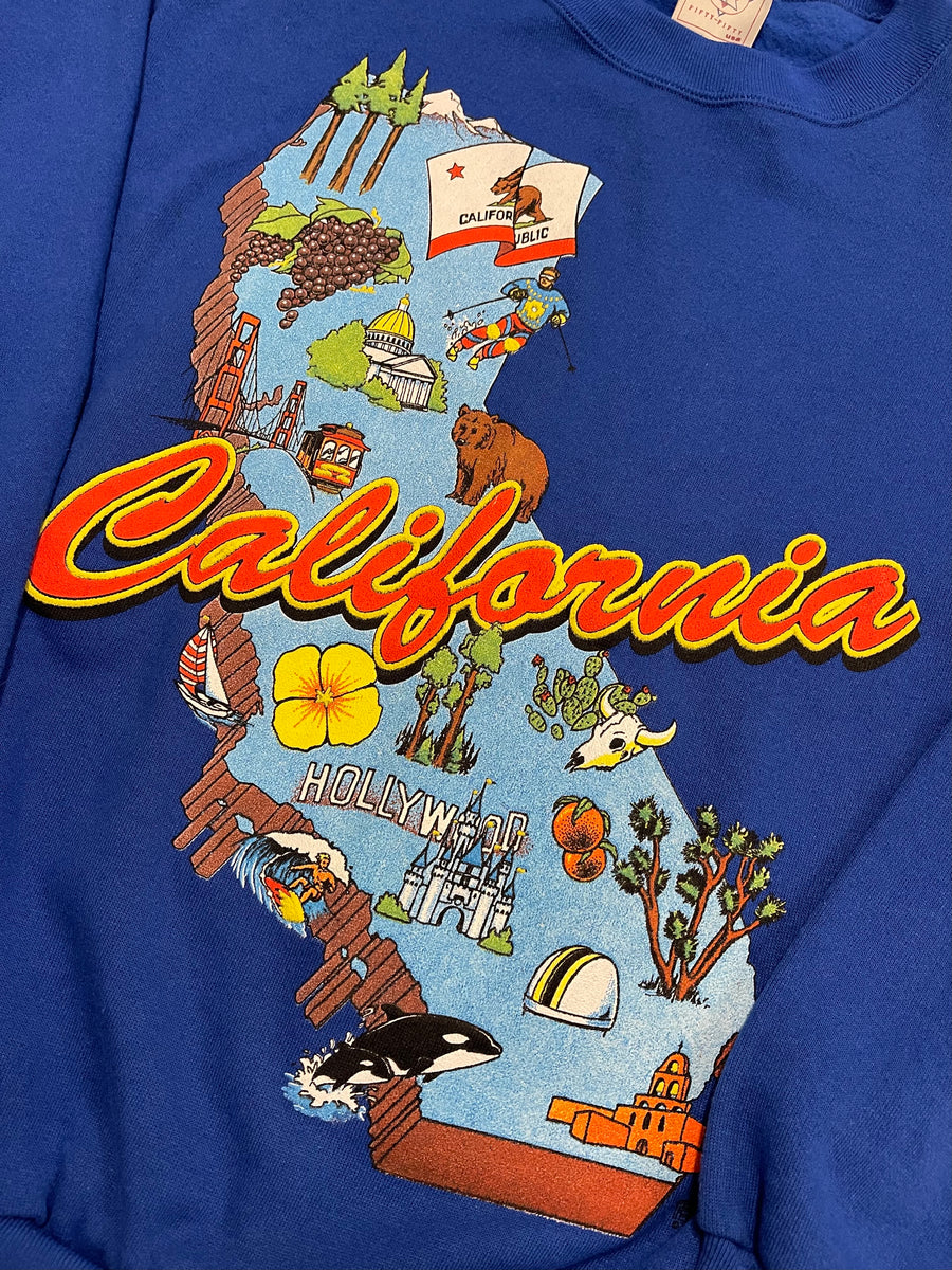 Vintage 90s California Hollywood Crewneck Sweater L