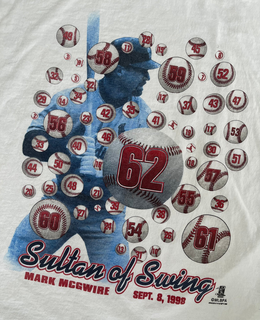 Vintage 1998 Starter Mark Mcgwire St Louis Cardinals Tee XL