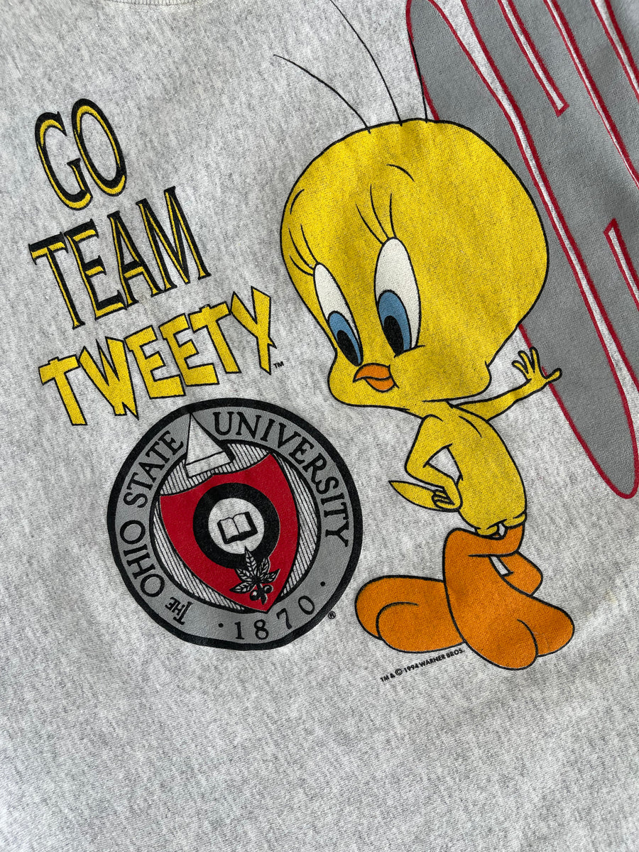 Vintage Looney Tunes Tweety Bird Ohio State Sweater L