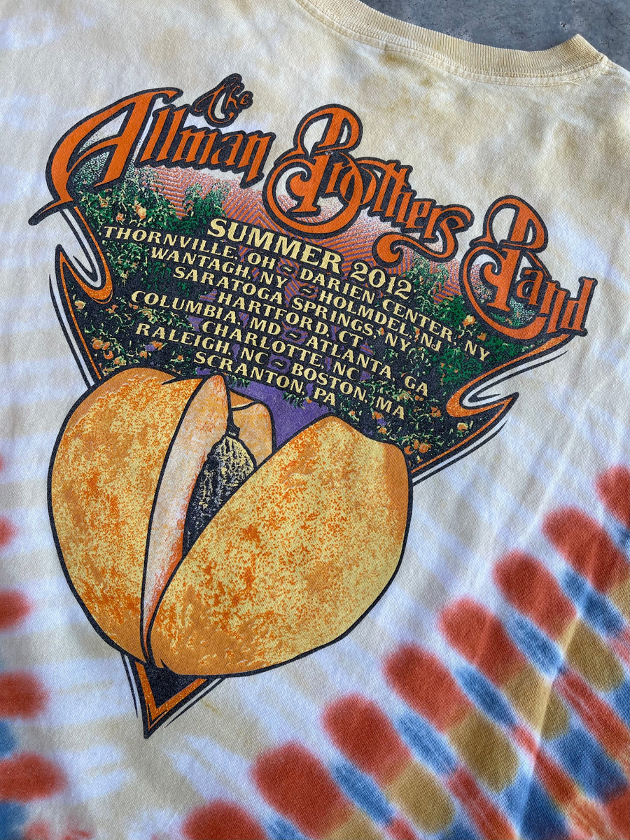 Vintage Allman Brothers Band Tie Dye Peach Truck Tour Tee XL