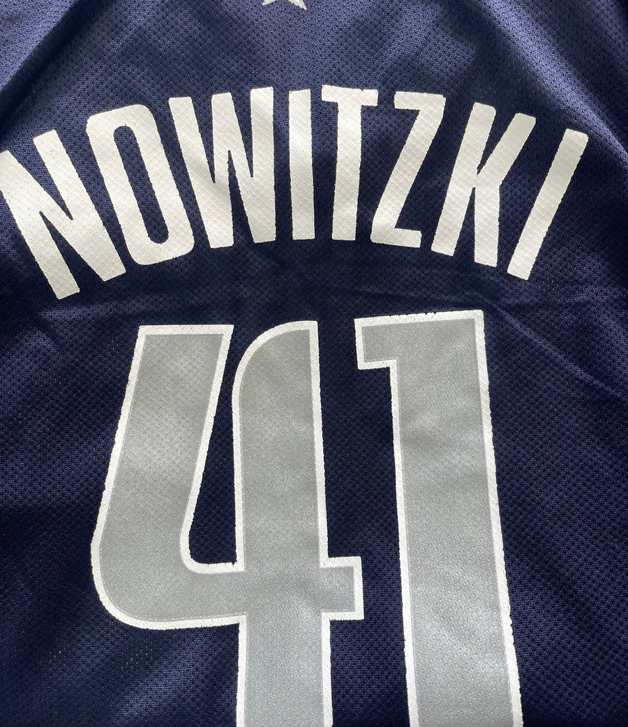 Adidas Dirk Nowitzki Dallas Mavericks #41 Jersey L