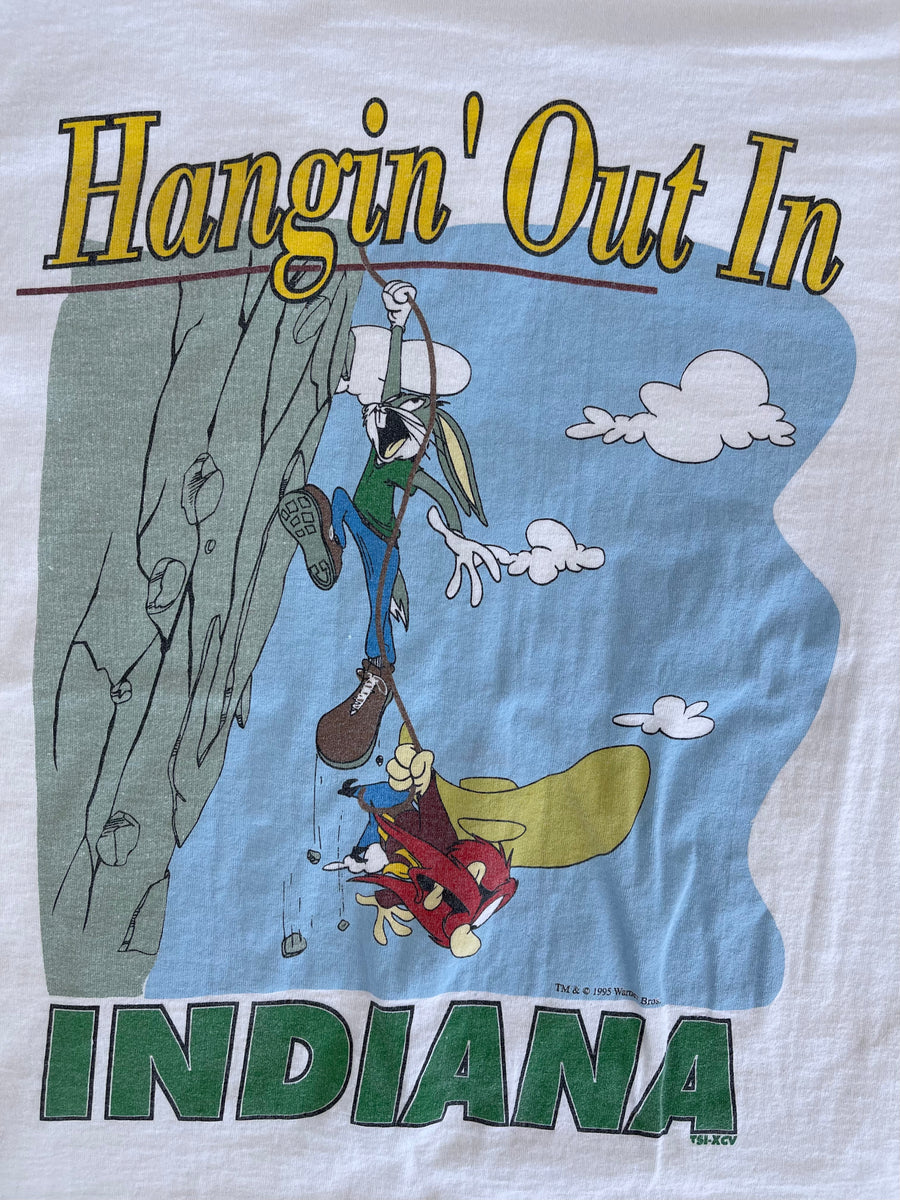 Vintage 1995 Hangin Out In Indiana Looney Tunes Tee L