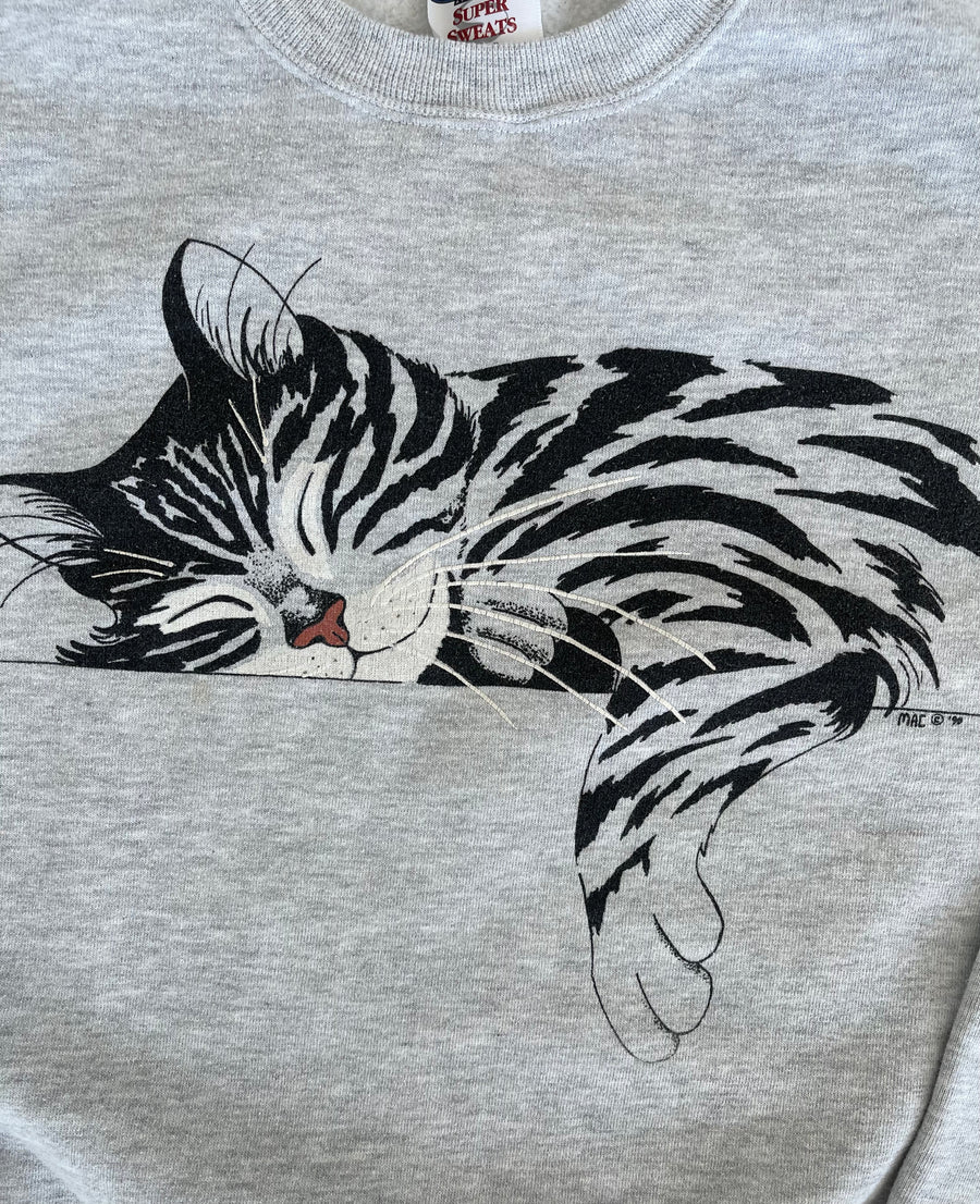 Vintage 1990s Cat Sweater L