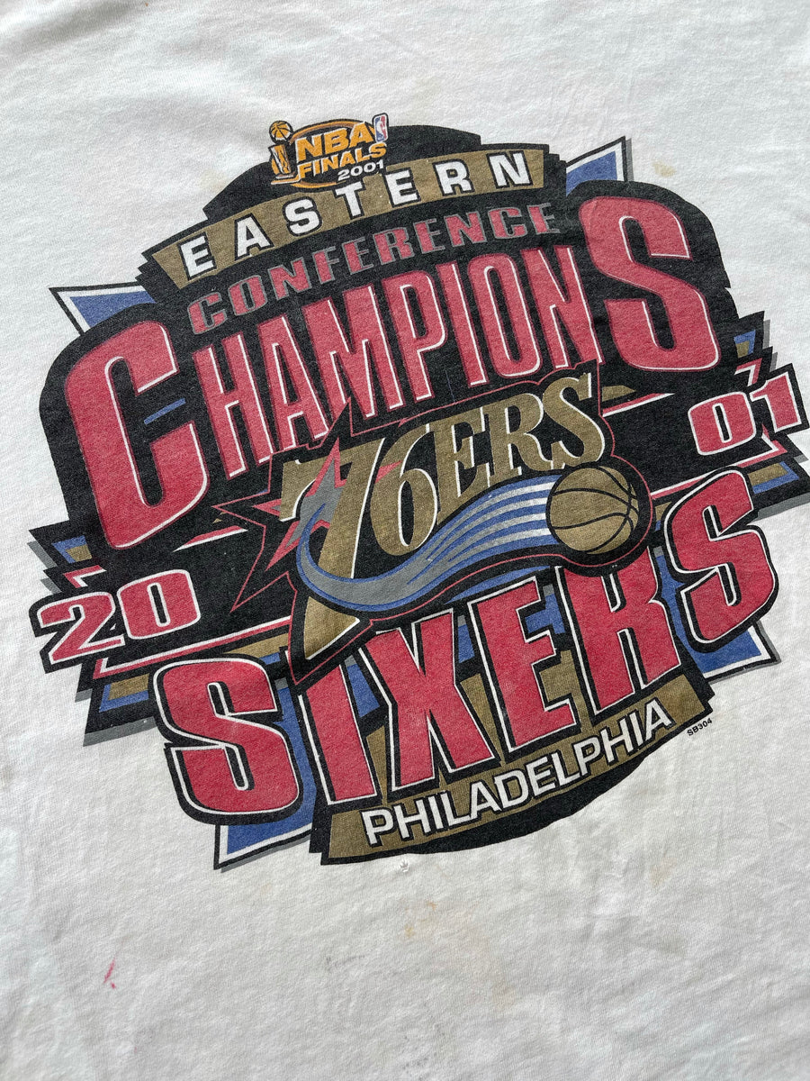 Vintage 2001 Finals Phildelphia 76ers Tee XL