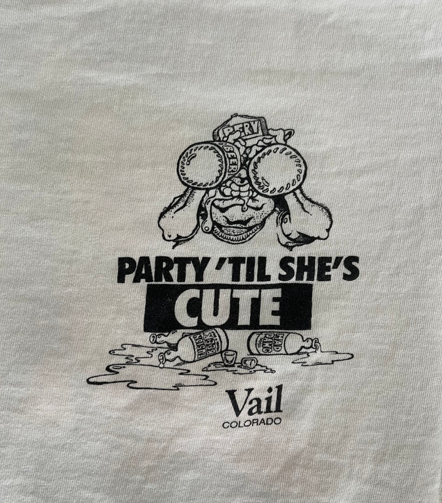Vintage 'Party Til She Cute' Tee XL