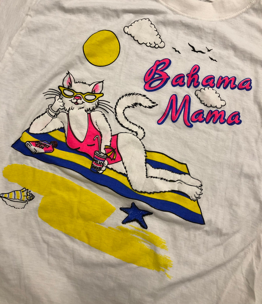 Vintage 80s 90s Bahama Mama Kitty Kitten Tee XL/XXL