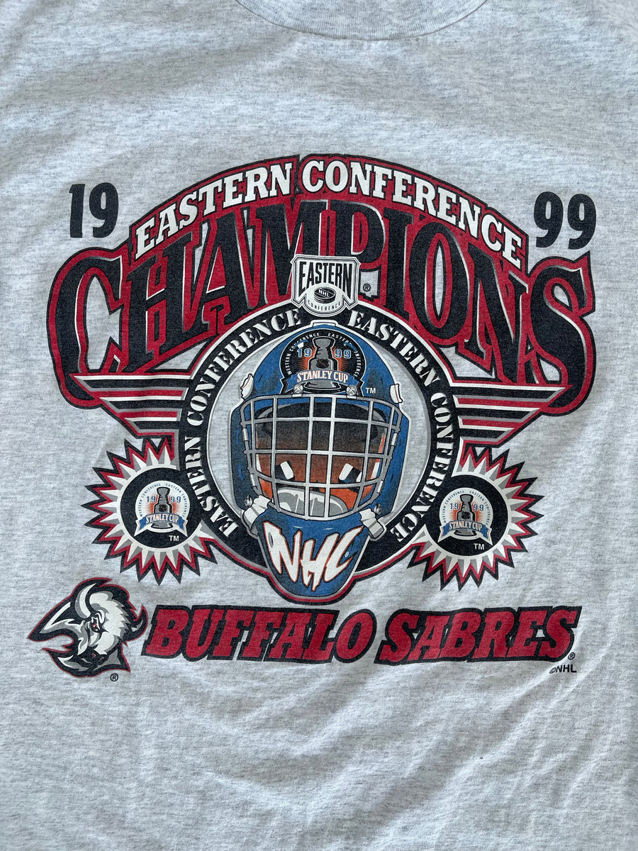 Vintage 1999 Buffalo Sabres Eastern Conference Champions Tee L