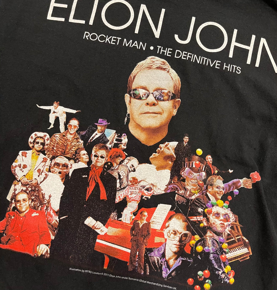 2011 Elton John Rocket Man The Hits World Tour Tee L