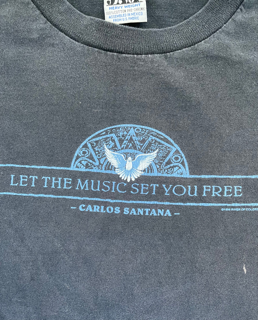 Vintage 1999 Carlos Santana Let The Music Set You Free Tee XL