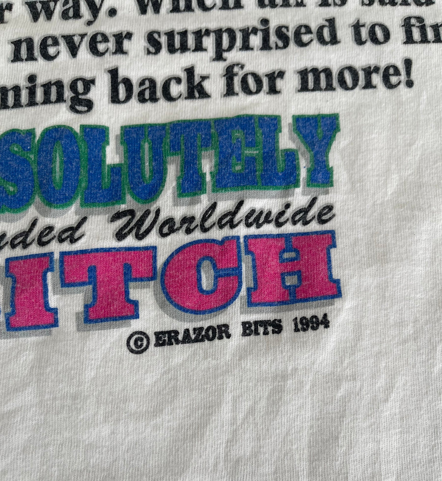 Vintage 1994 Absolute Proud To Be A B*tch Tee L