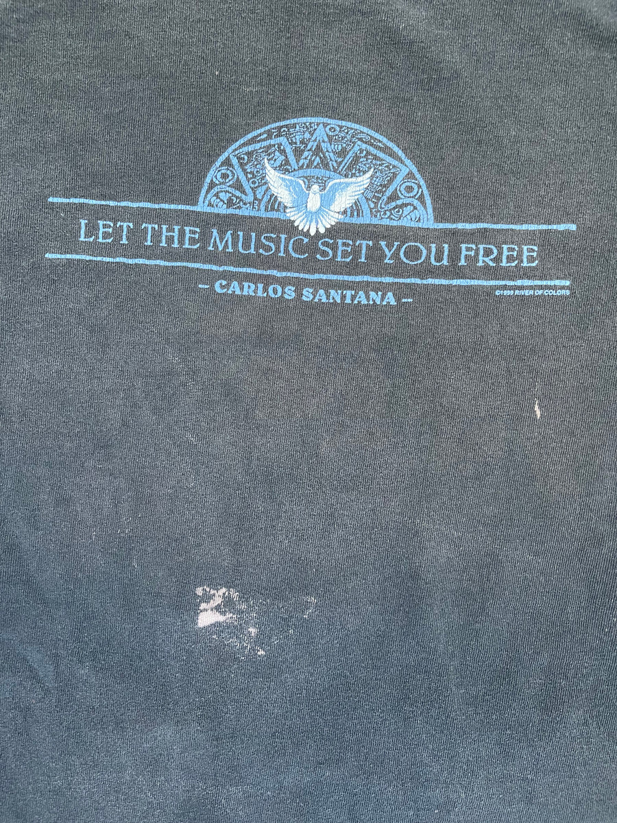 Vintage 1999 Carlos Santana Let The Music Set You Free Tee XL