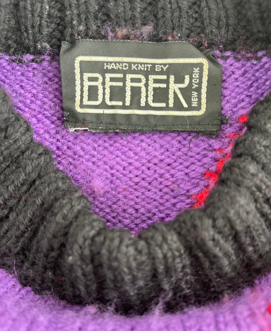 Vintage 1988 Berek Hand Knit Ski Sweater M