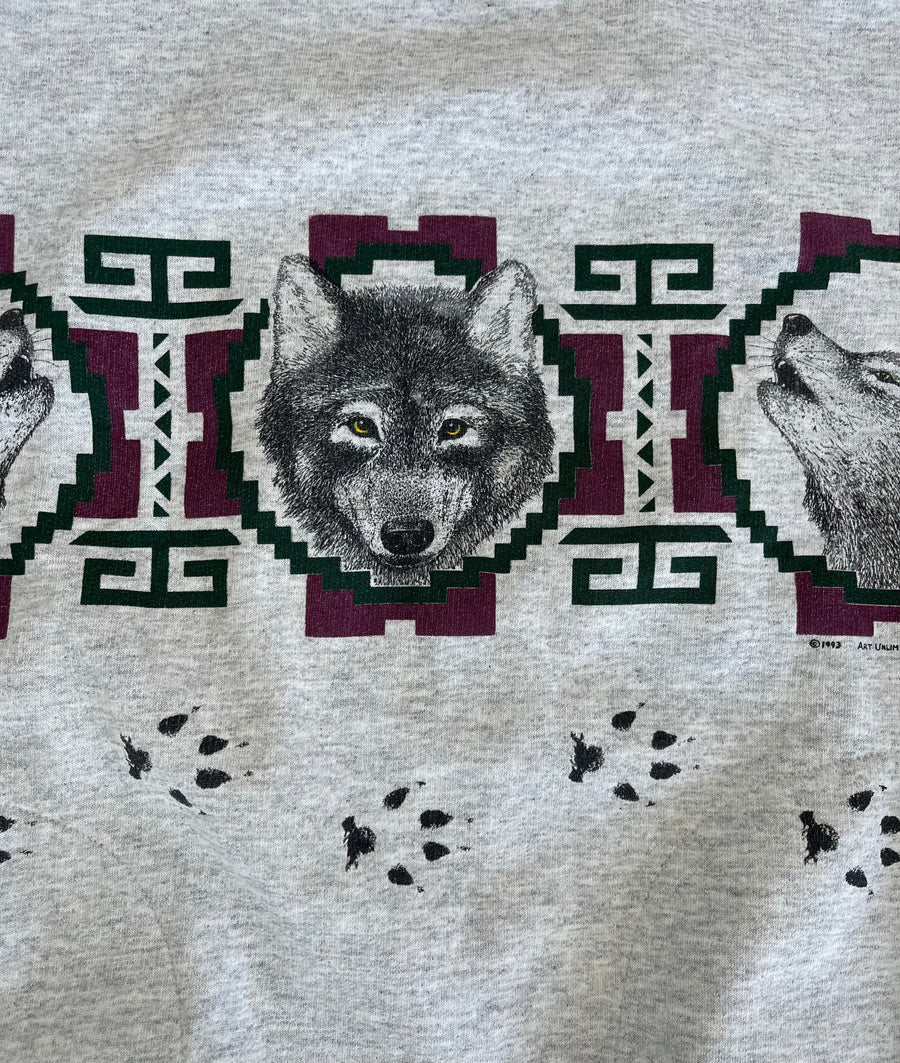 Vintage 1993 Coyote Art Unlimted Sweater M