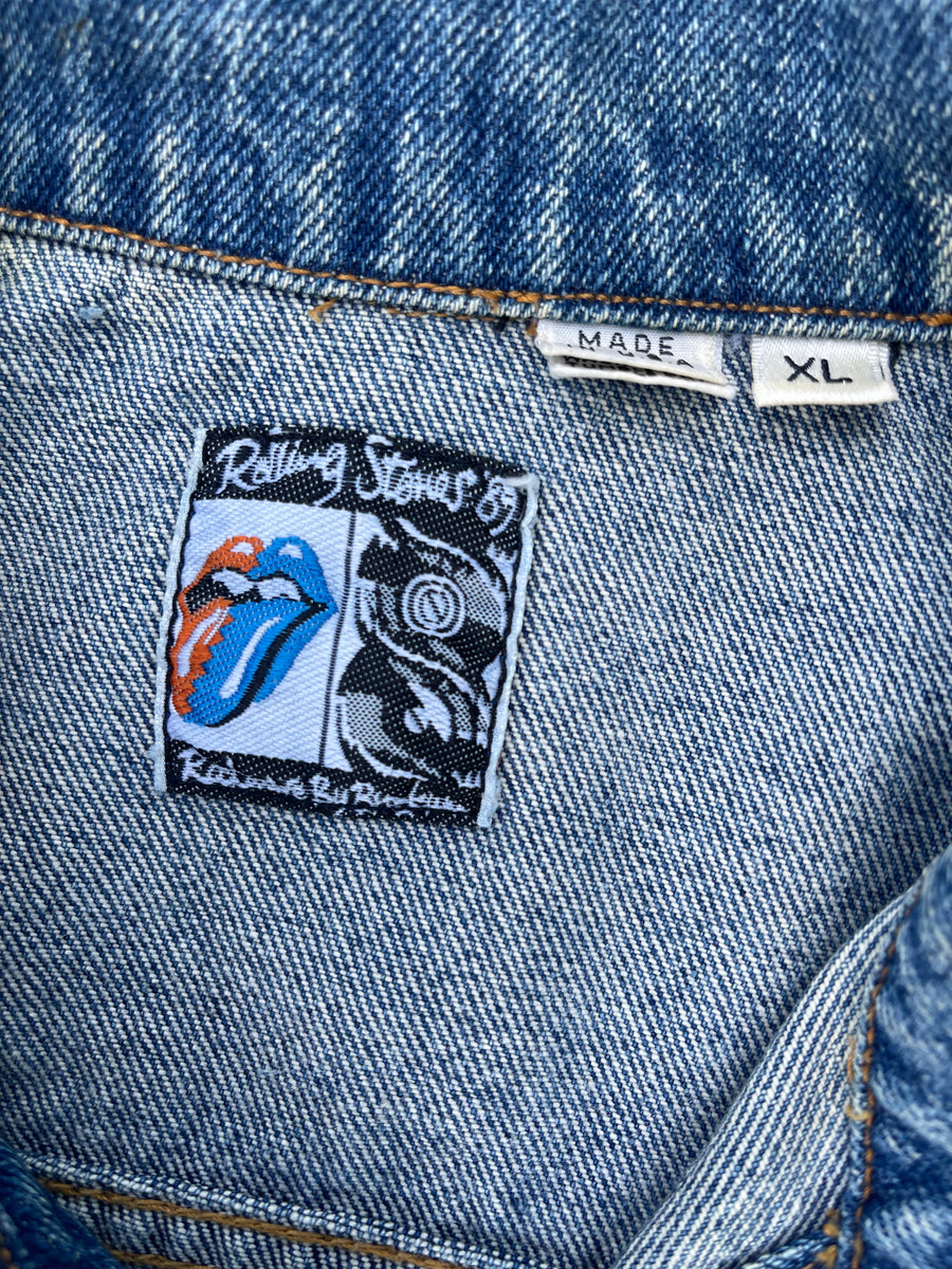 Vintage 1989 Rolling Stones Colin James Denim Jacket XL